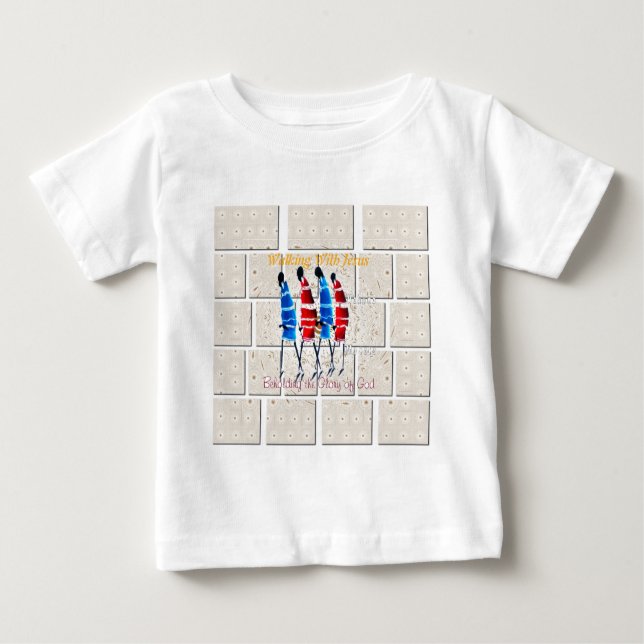 Maasai Morans Christlich Art Print Baby T-shirt (Vorderseite)