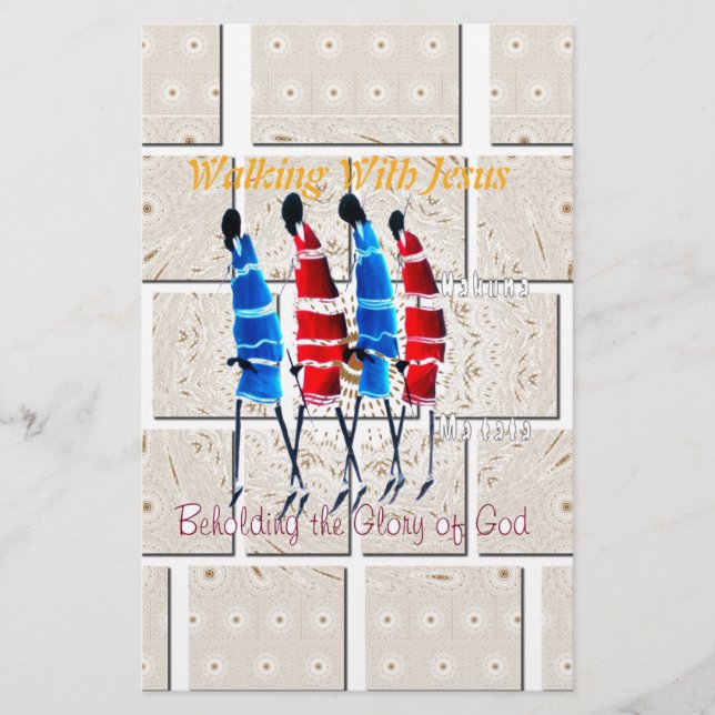 Maasai Morans Christlich Art Print Briefpapier (Vorderseite)