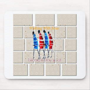 Maasai Morans Christlich Art Print Mousepad