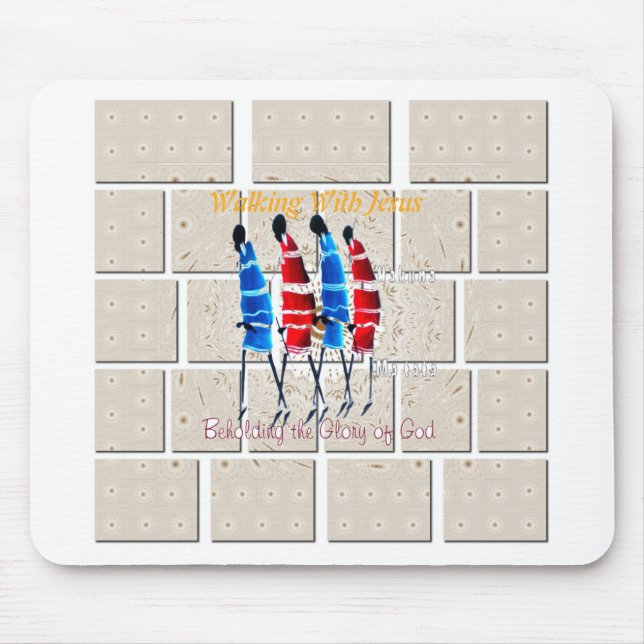 Maasai Morans Christlich Art Print Mousepad (Vorne)