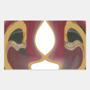 Maasai Mosaic: Eine Feier der pulsierenden Kultur Rechteckiger Aufkleber