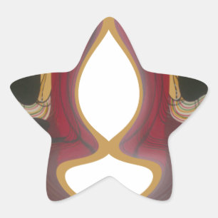 Maasai Mosaic: Eine Feier der pulsierenden Kultur Stern-Aufkleber