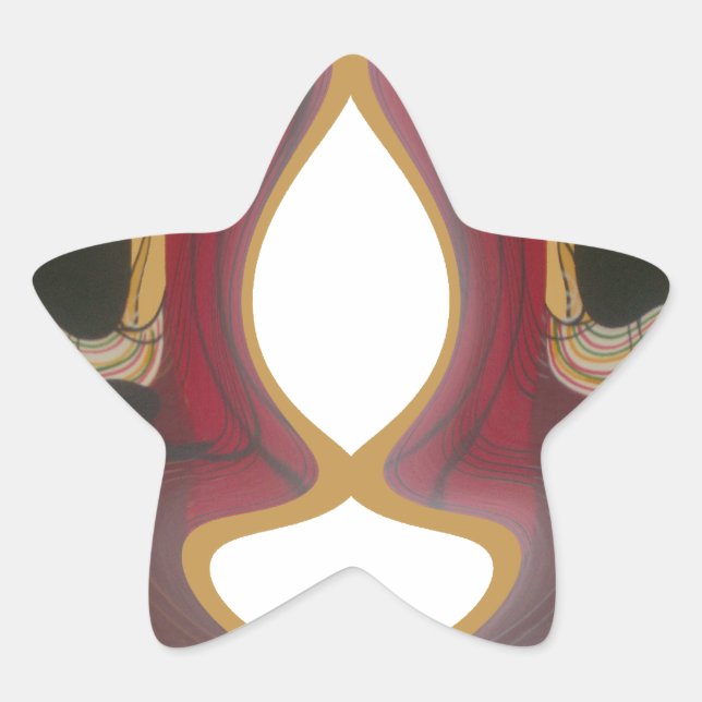 Maasai Mosaic: Eine Feier der pulsierenden Kultur Stern-Aufkleber (Vorderseite)