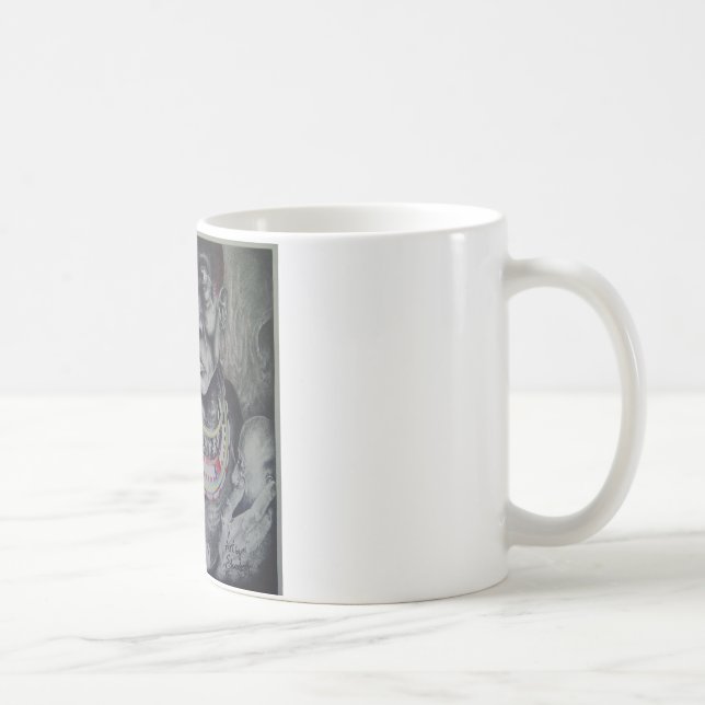 Maasai Mutter und Kind mit Löwe Art Print/Graphen Kaffeetasse (Rechts)