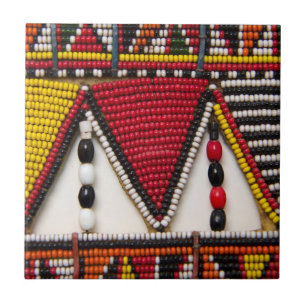 Maasai-Stammesperlenarbeit Fliese