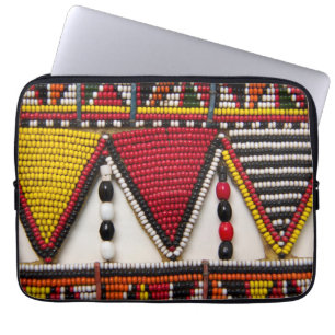 Maasai-Stammesperlenarbeit Laptopschutzhülle