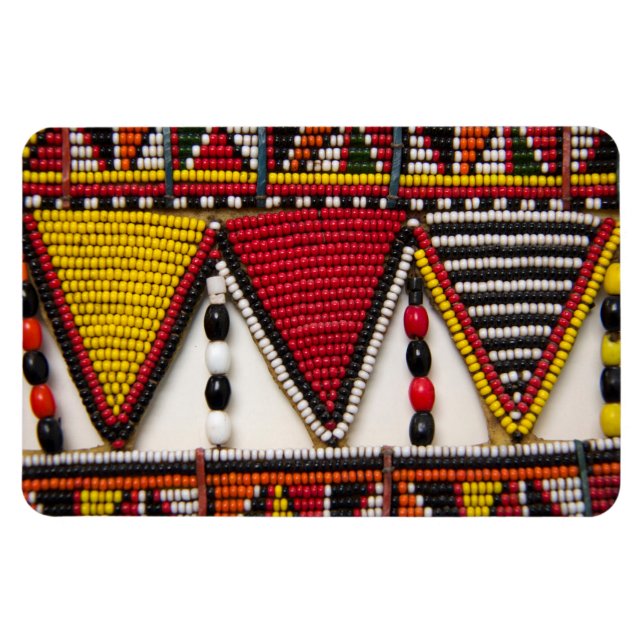 Maasai-Stammesperlenarbeit Magnet (Horizontal)
