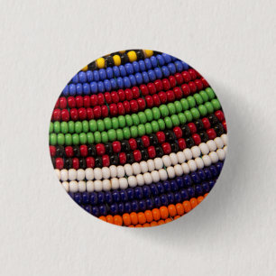 Maasai-Stammesperlenmuster Button