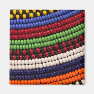 Maasai-Stammesperlenmuster Magnet