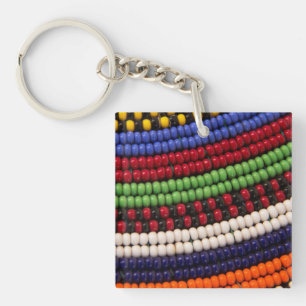 Maasai-Stammesperlenmuster Schlüsselanhänger