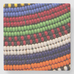 Maasai-Stammesperlenmuster Steinuntersetzer