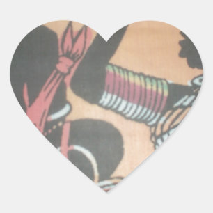 Maasai Tradition und Kultur Muster Art Design Herz-Aufkleber