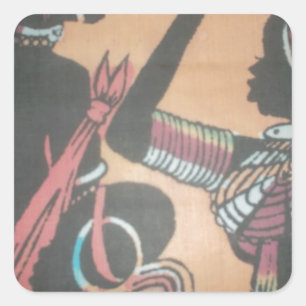 Maasai Tradition und Kultur Muster Art Design Quadratischer Aufkleber