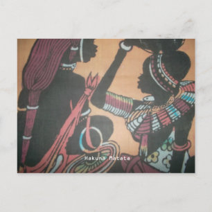 Maasai-Tradition- und Kulturmuster-Kunstdesign Postkarte