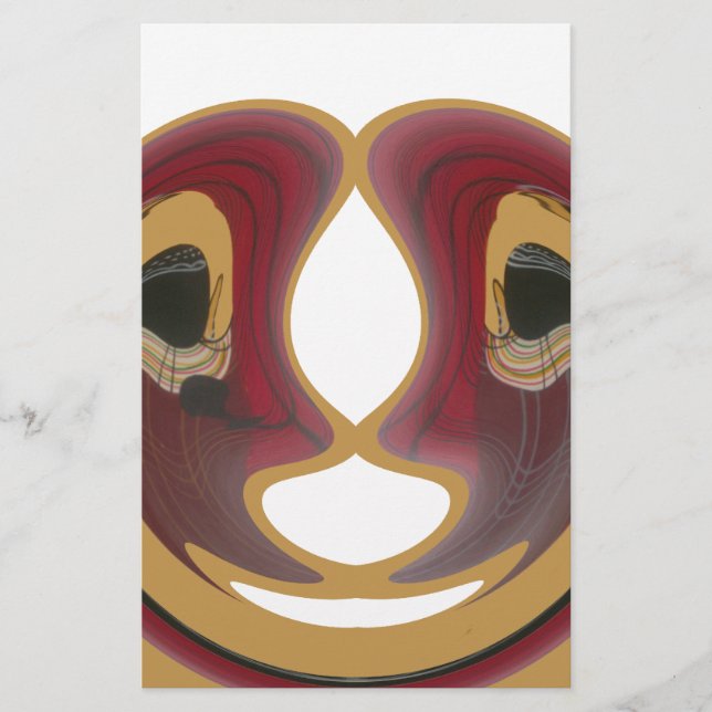 Maasai Tribal Whirl Art Print Briefpapier (Vorderseite)