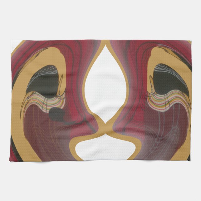 Maasai Tribal Whirl Art Print Geschirrtuch (Horizontal)