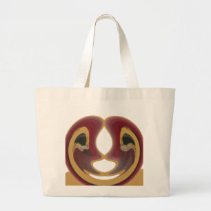 Maasai Tribal Whirl Art Print Jumbo Stoffbeutel