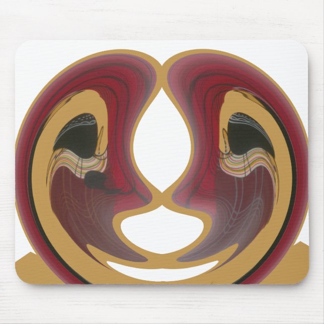 Maasai Tribal Whirl Art Print Mousepad (Vorne)