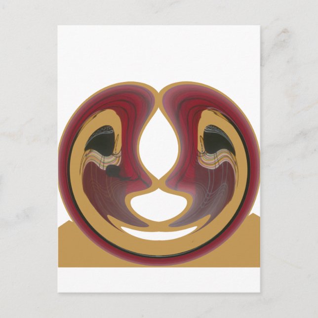 Maasai Tribal Whirl Art Print Postkarte (Vorderseite)