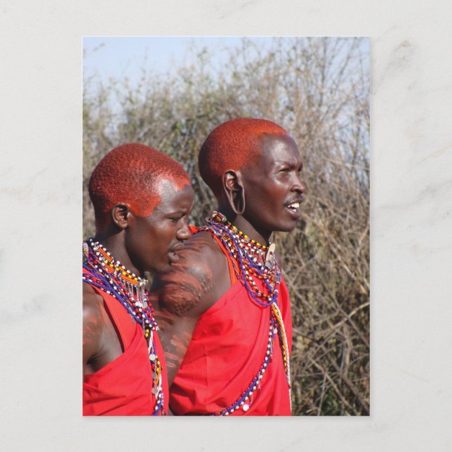 Maasai Warrior-3 Postkarte (Vorderseite)