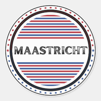 Maastricht City Pride Emblem – Niederländische Ide Runder Aufkleber