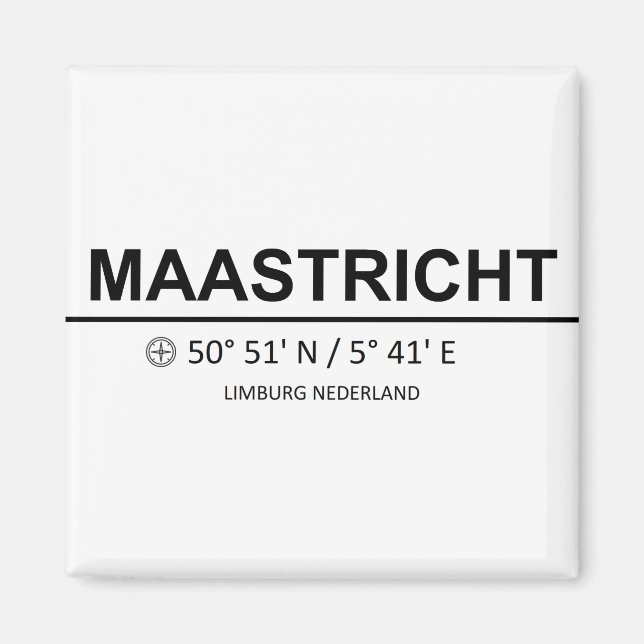 Maastricht-Koordinaten - Maastricht-Koordinaten Magnet (Vorne)