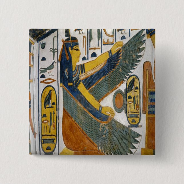 Maat Goddess of Morals und Werte antikes Ägypten Button (Vorderseite)