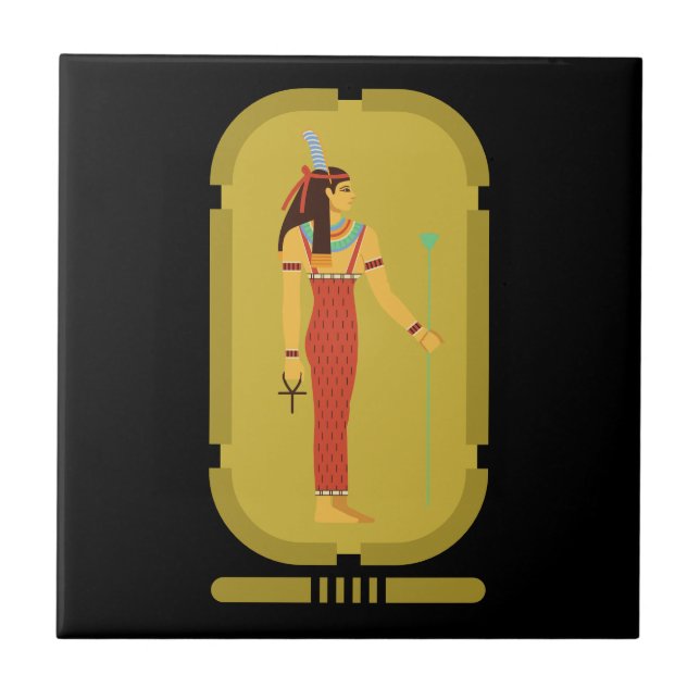 Maat On Gold Cartouche Fliese (Vorderseite)