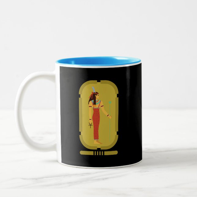Maat On Gold Cartouche Zweifarbige Tasse (Links)