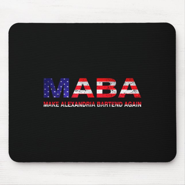 Maba Make Aoc Andria Ocasio-cortez Bartend Again U Mousepad (Vorne)