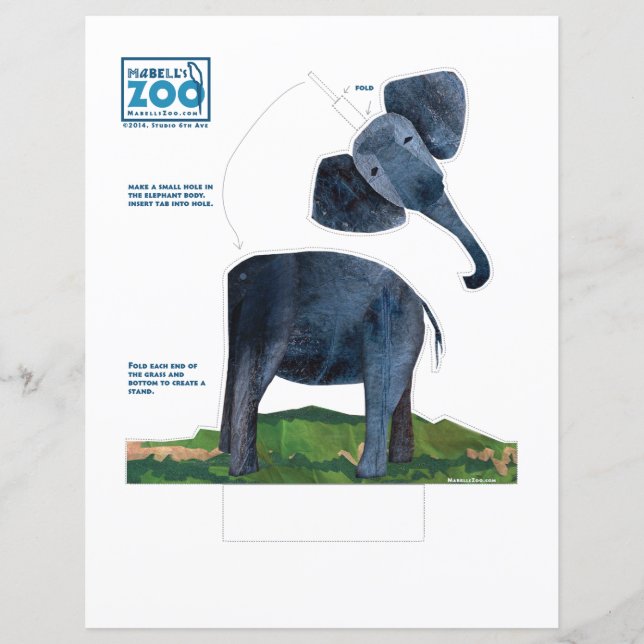 Mabells Zoo Elephant Cutout (Vorderseite)