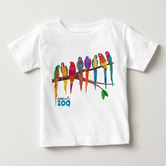 Mabells Zoo-Tiere, die Papageien Baby T-shirt (Vorderseite)