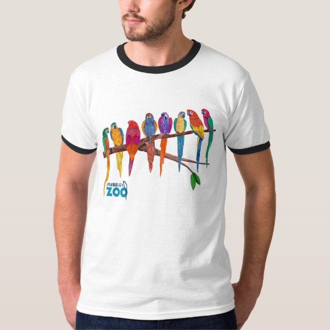 Mabells Zoo-Tiere, die Papageien T-Shirt (Vorderseite)