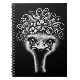 Mable the Ostrich - Artistic Spiral Notebook Notizblock