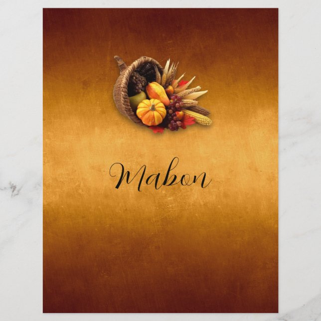 Mabon Book of Shadows Page with Correspondenz (Vorderseite)