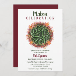 Mabon Fall Equinox Celtic Triskelion Harvest Einladung