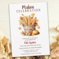 Mabon Fall Equinox Corn & Pumpkin Basket