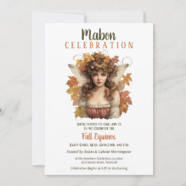 Mabon Harvest Fall Equinox Retro Fairy Einladung