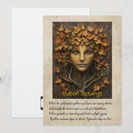 Mabon Herbst-Tagundnachtgleiche Grußkarte Dankeskarte