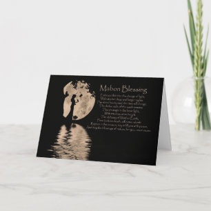 Mabon Herbst-Tagundnachtgleiche Tiere Segnungen Karte