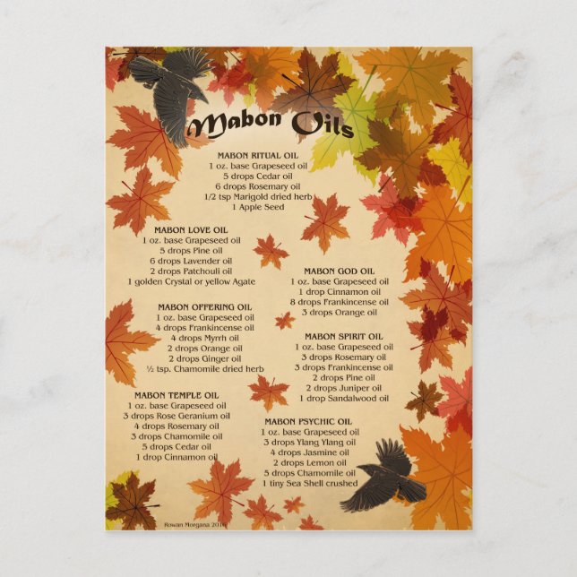 Mabon Oils Postcard Postkarte (Vorderseite)