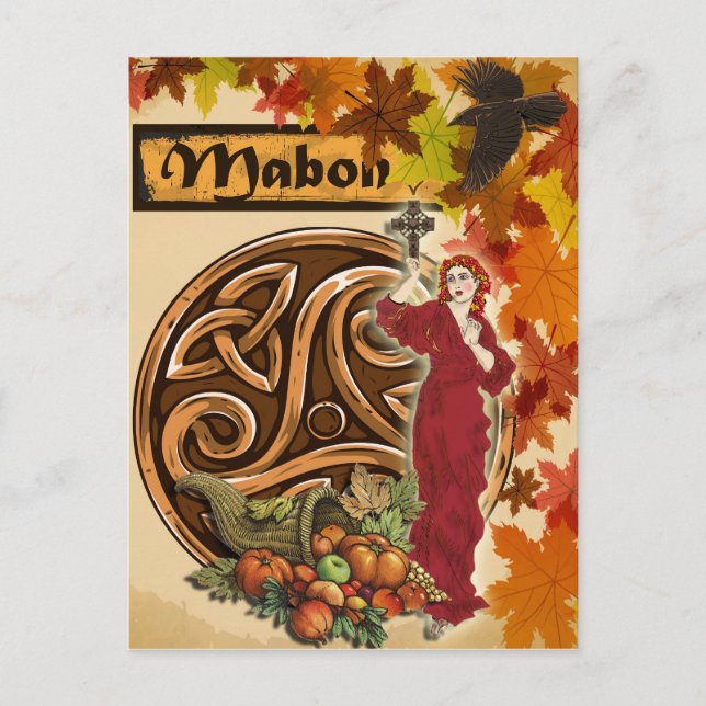 Mabon Pagan Fantasy Art Postcard Postkarte (Vorderseite)