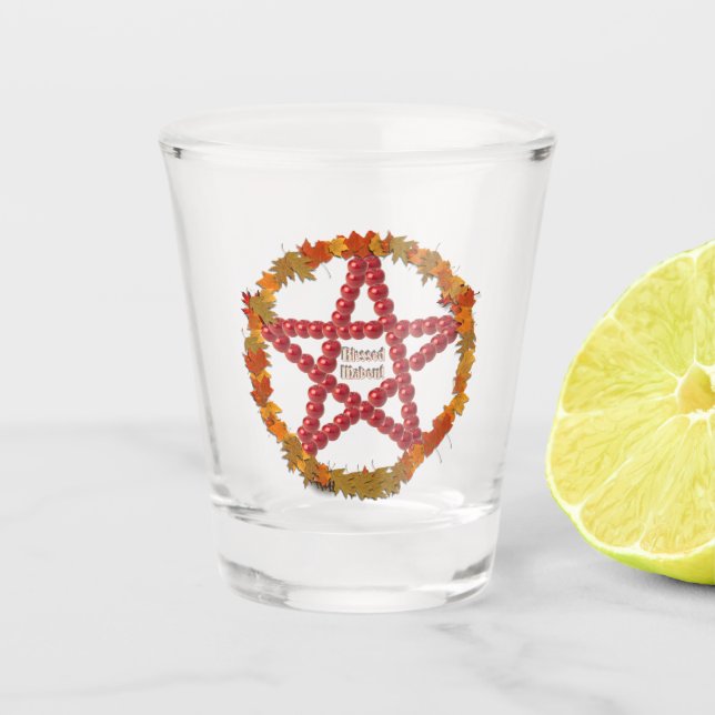 Mabon Pentagramm Schnapsglas (Vorderseite)