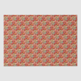 Mabon Segen über Vintages Burgund-Floral Seidenpapier