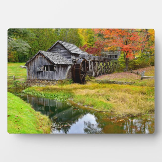 Mabry Mill im Herbst Fotoplatte (Vorderseite)