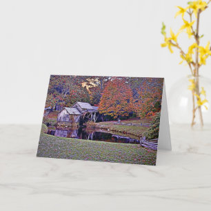 Mabry Mill im Herbst Grußkarte Karte