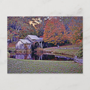Mabry Mill im Herbst Postkarte