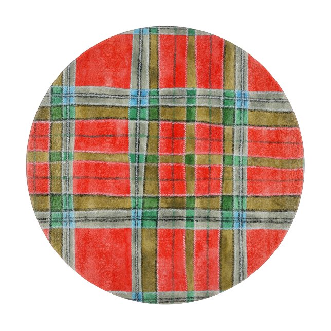 MAC BAIN TARTAN 12" Round Cutting Board Schneidebrett (Vorderseite)