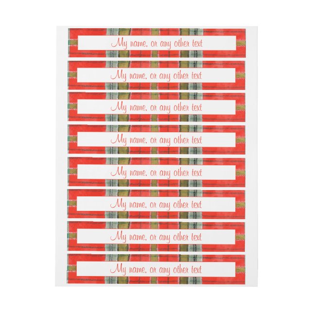 MAC BAIN TARTAN 1"x7.25" Really Wide Labels (Bogen)