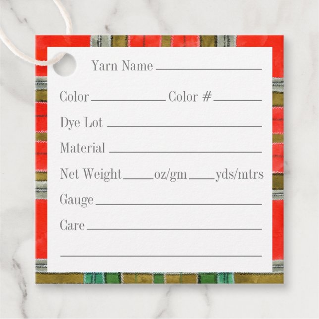 MAC BAIN TARTAN 2" Quadratgarnmarken Geschenkanhänger (Vorderseite)